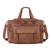 The Weekender Travel Leather Duffle Brown Bag