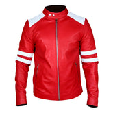 Tyler Durden Mayhem Red Leather Jacket