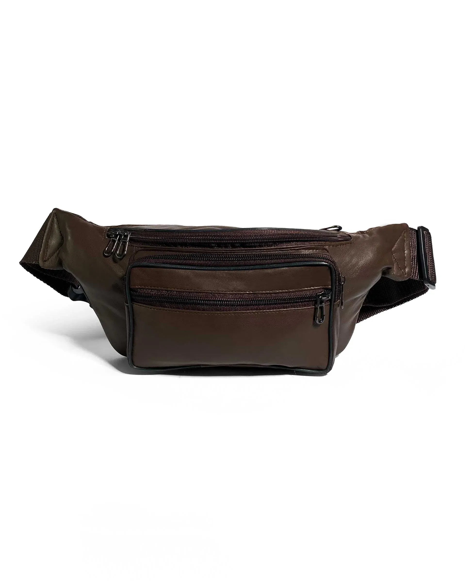 Supreme Unisex Leather Crossbody Brown Fanny Pack