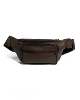 Supreme Unisex Leather Crossbody Brown Fanny Pack