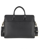 Wall Street Executive Real Leather Laptop Black Bag