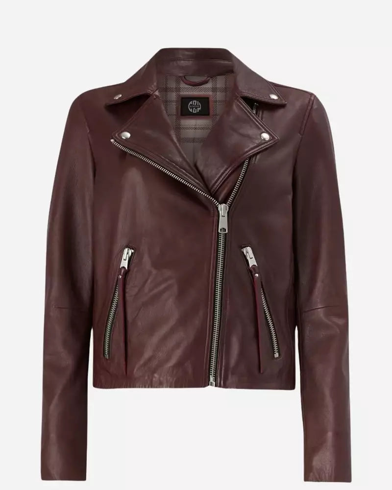 Women-brown-vintage-biker-jacket