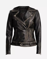 Womens-distressed-black-biker-jacket