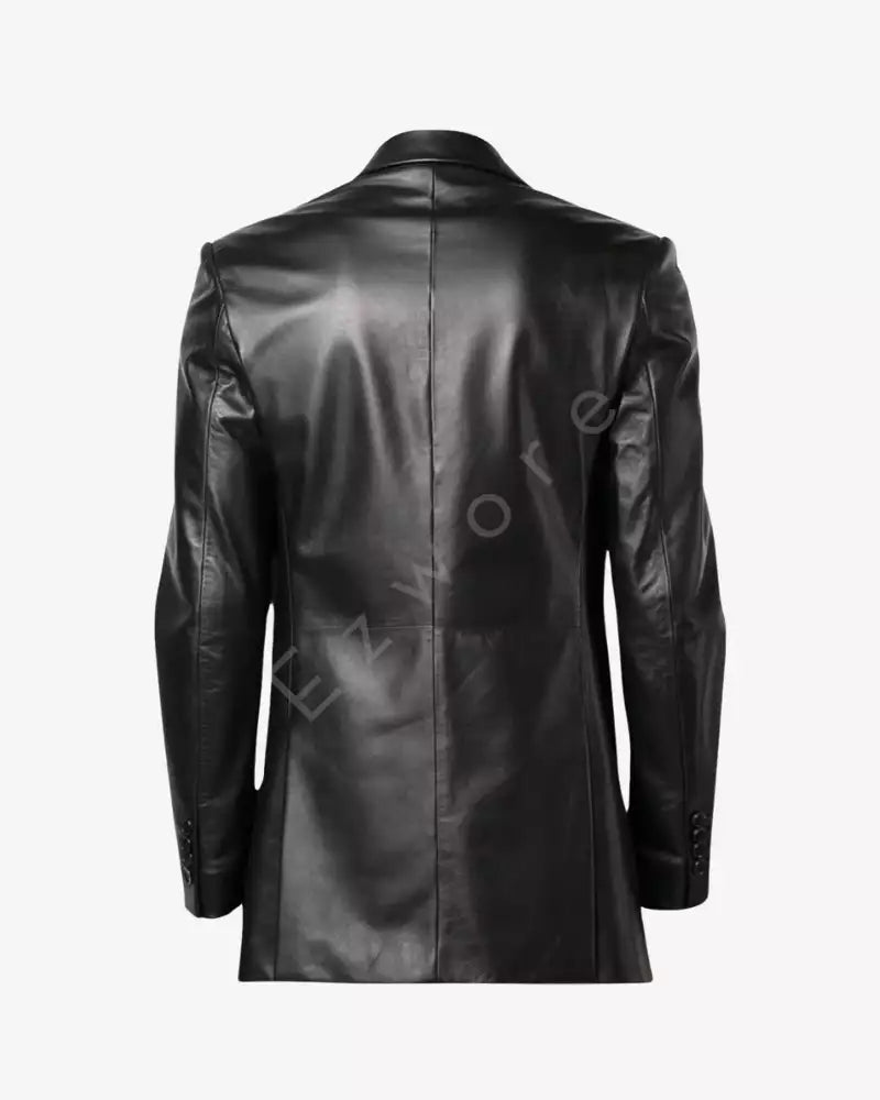 women-black-two-button-leather-blazer