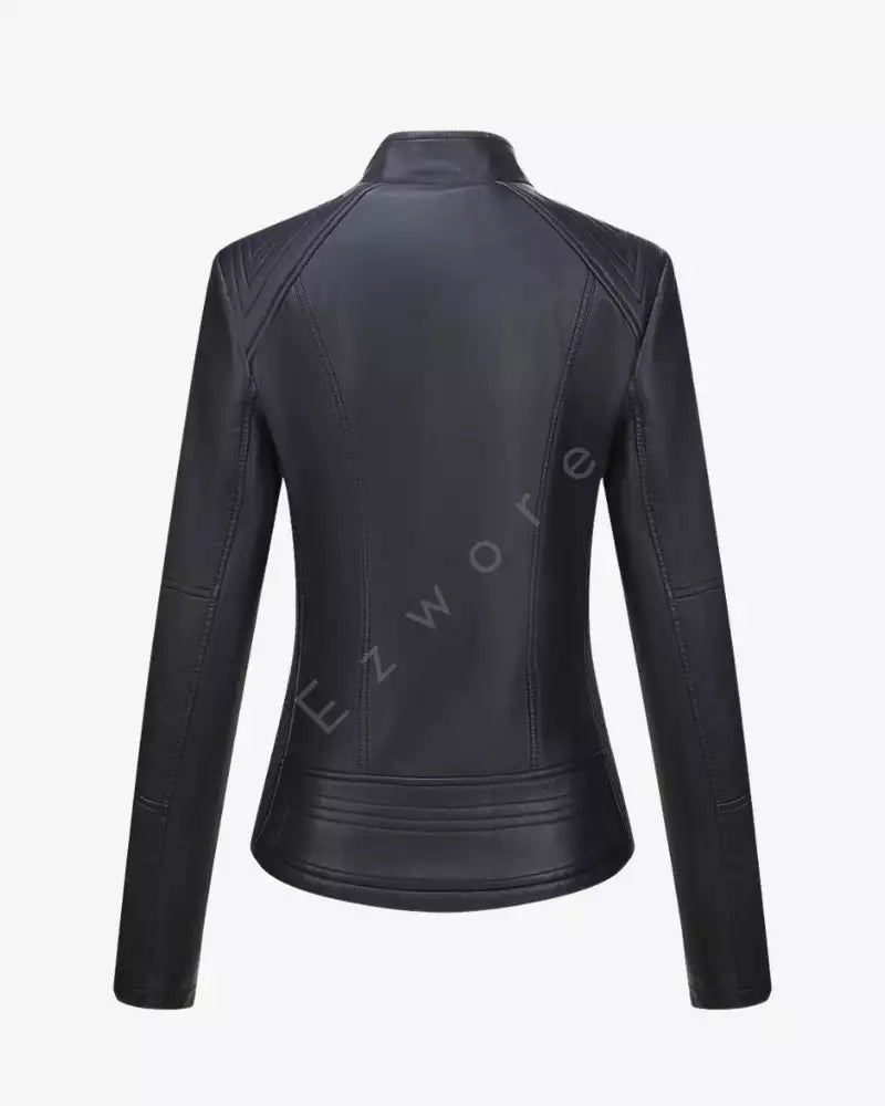 women-cafe-racer-black-leather-jacket