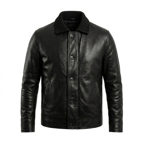 007 First Light James Bond Black Leather Jacket