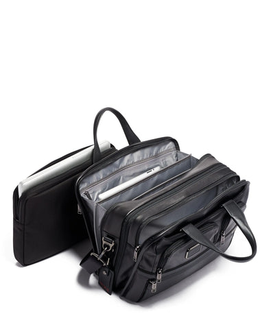 American Expandable Organizer Leather Laptop Bag