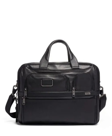 American Expandable Organizer Leather Laptop Bag