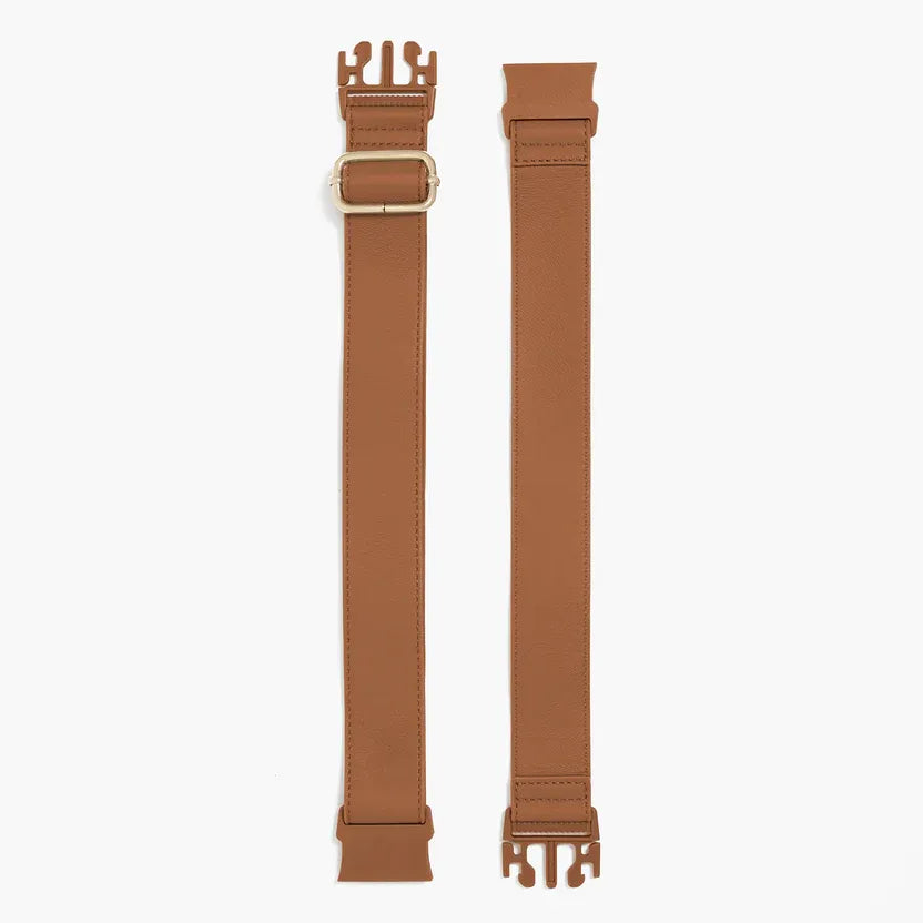 Aoyama 2 Crescent Crossbody Brown Leather Bag