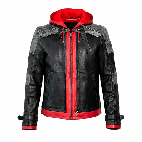 Arkham Knight Red Hood Leather Jacket