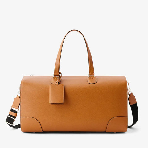 Babila Boston Travel Brown Leather Bag