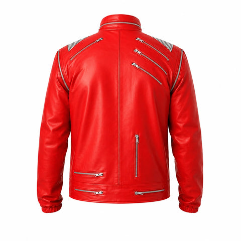 Michael Jackson Beat It Red Leather Jacket