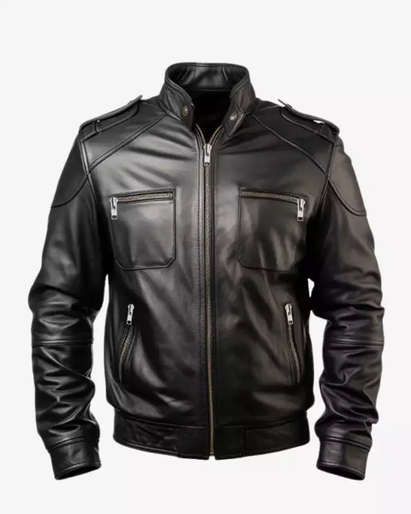 Black Biker Jacket (Men's)