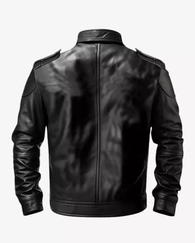 Black Biker Jacket (Men's)