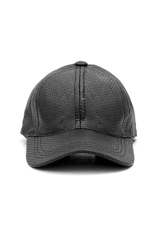 Breathable Sheep Leather Adjustable Black Baseball Cap