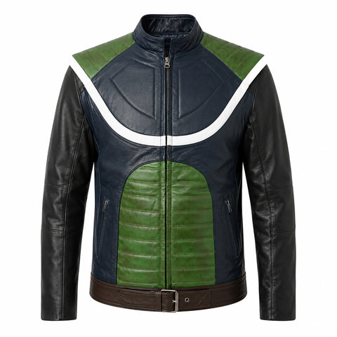 DBZ Broly Bardock Green Leather Jacket
