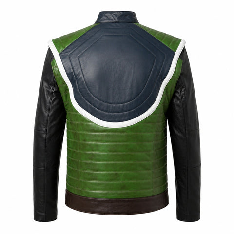 DBZ Broly Bardock Green Leather Jacket