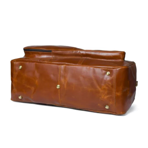 Buffalo Brown Leather Tennis Duffle Bag