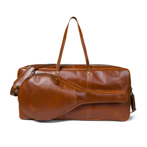Buffalo Brown Leather Tennis Duffle Bag