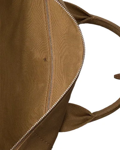 Canvas Camel Brown Leather Duffle Bag
