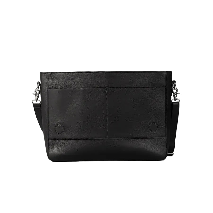 The Carismatico Black Leather Messenger Bag