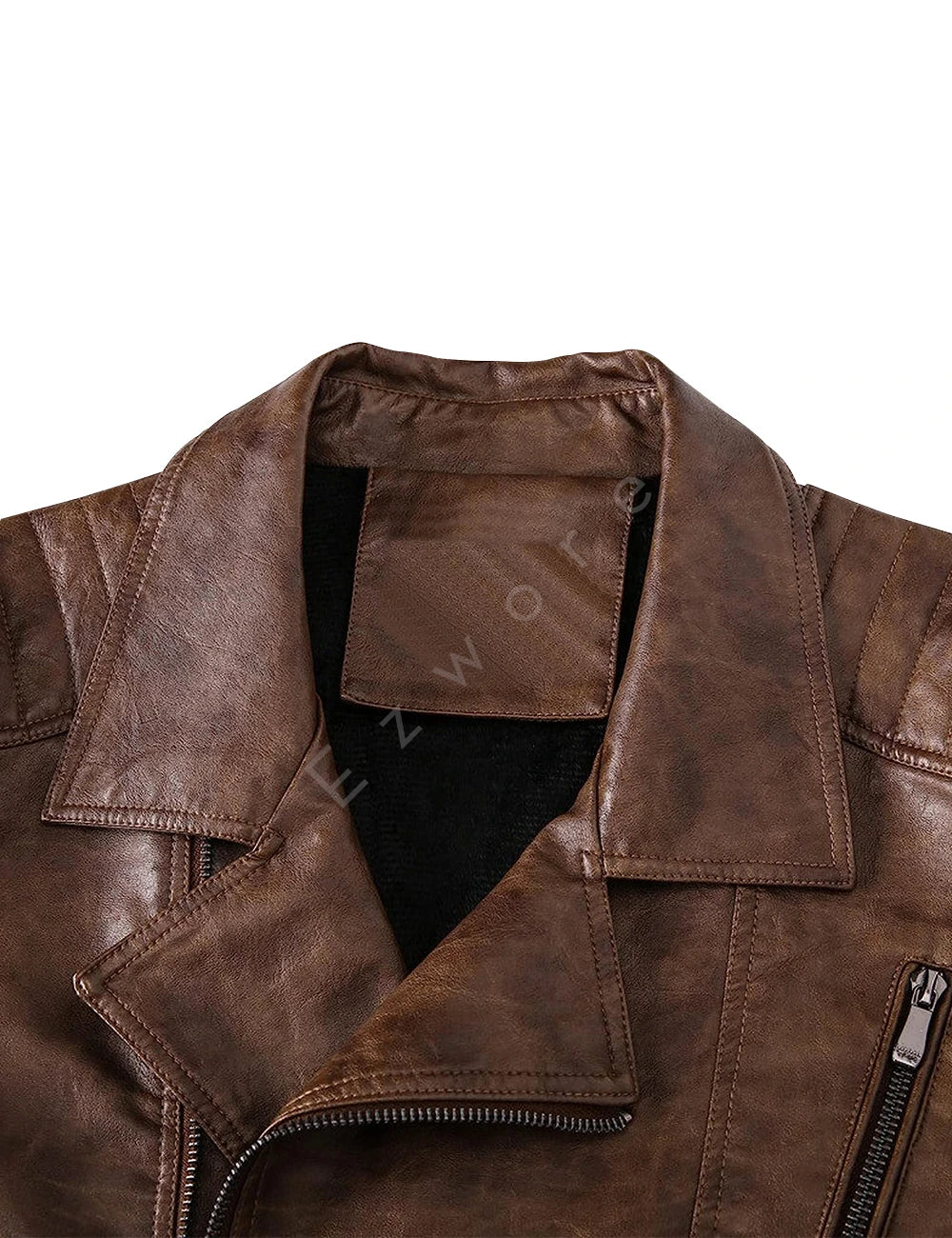 Men Casual Faux Motorcycle Leather Jacket