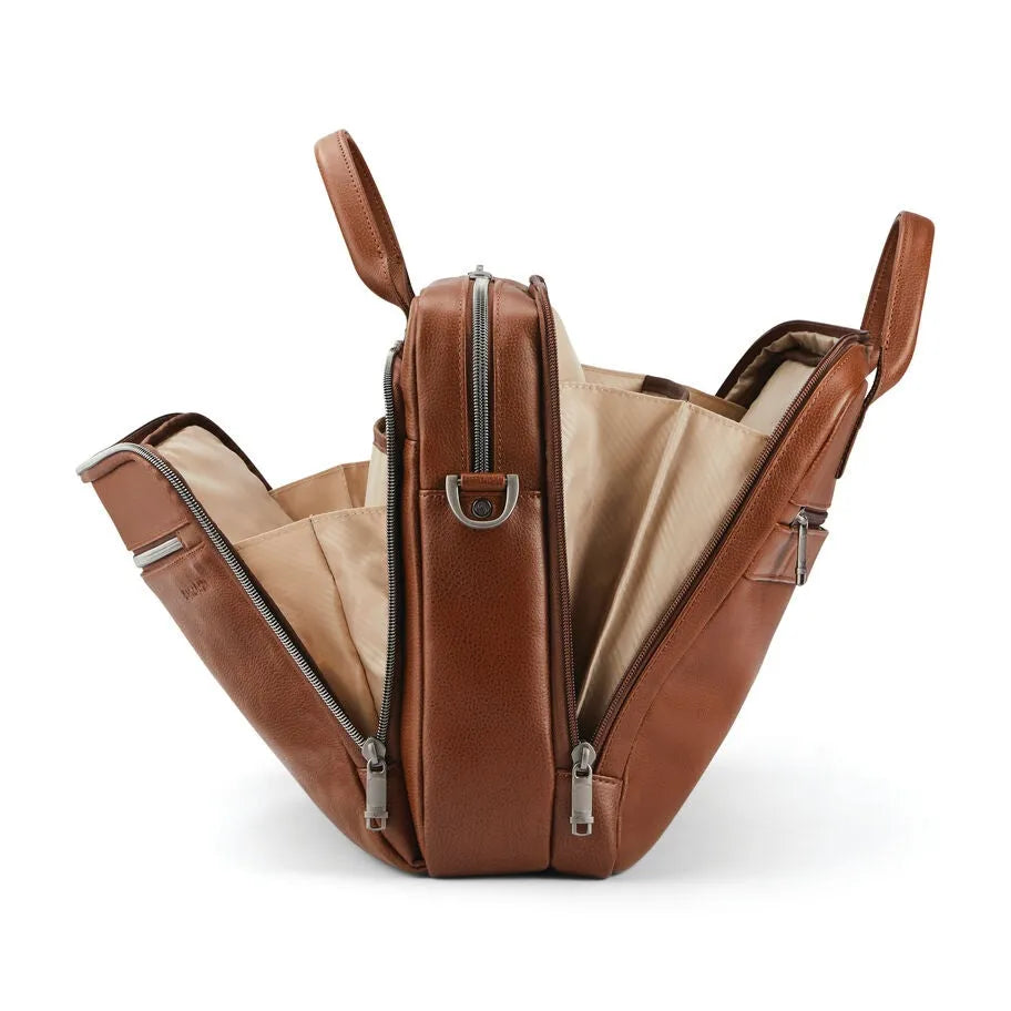 Classic Light Brown Leather Briefcase