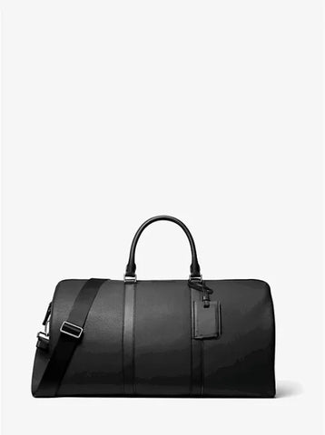 Cooper Pebbled Leather Black Boston Bag