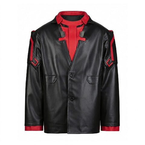 Cyberpunk 2077 Male Nomad V Black Leather Blazer