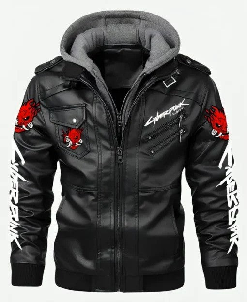 Cyberpunk Samurai Leather Jacket