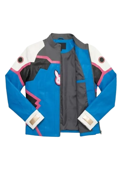 D.Va Blue Leather Jacket For Men