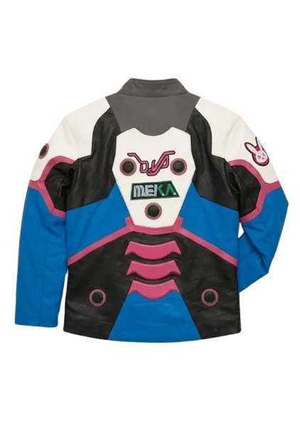 D.Va Blue Leather Jacket For Men