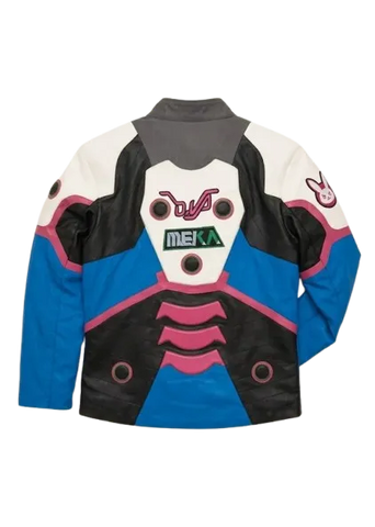 D.Va Blue Leather Jacket For Men