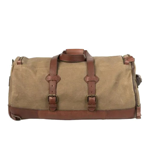 Dakota Reserve Waxed Canvas Duffle Brown Leather Bag