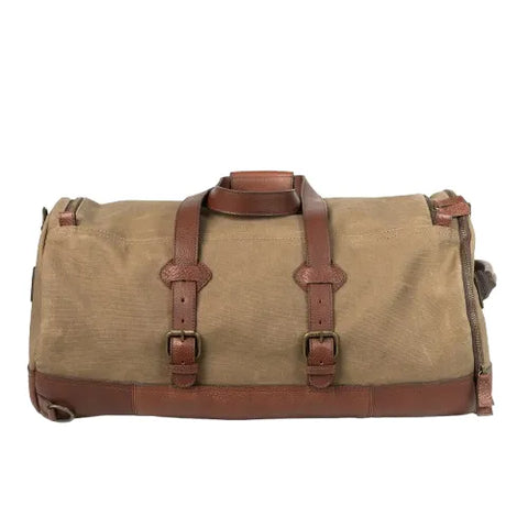 Dakota Reserve Waxed Canvas Duffle Brown Leather Bag
