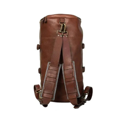 Dakota Reserve Waxed Canvas Duffle Brown Leather Bag