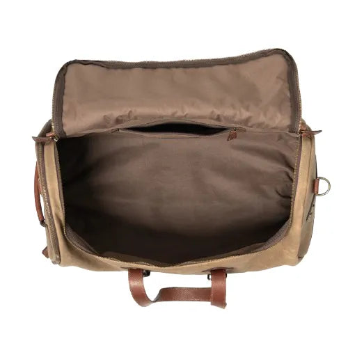 Dakota Reserve Waxed Canvas Duffle Brown Leather Bag