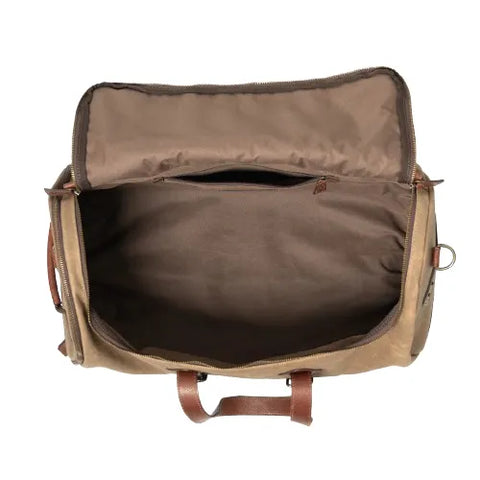 Dakota Reserve Waxed Canvas Duffle Brown Leather Bag