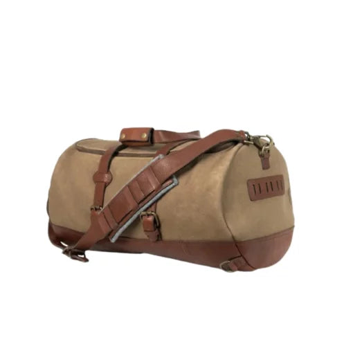 Dakota Reserve Waxed Canvas Duffle Brown Leather Bag