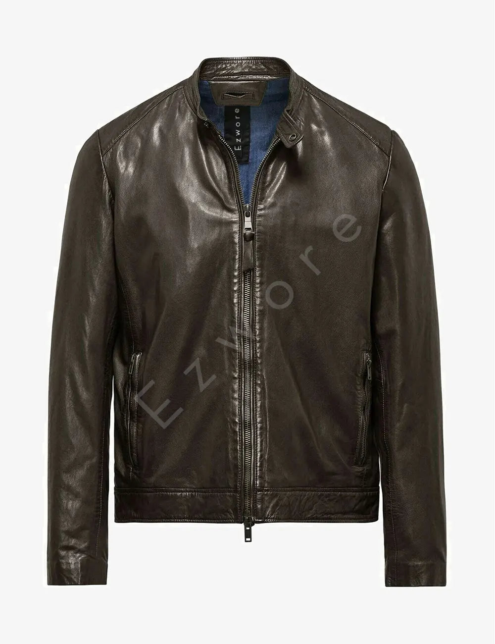 Dark Brown Leather Jacket For Men