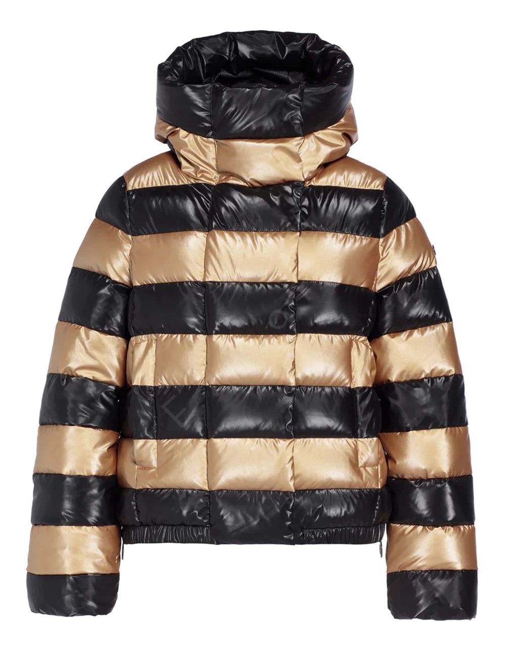 Dazzle Striped Puffer Coat