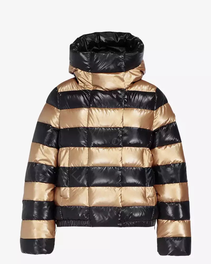 Dazzle Striped Puffer Coat