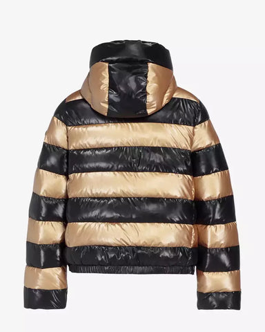 Dazzle Striped Puffer Coat