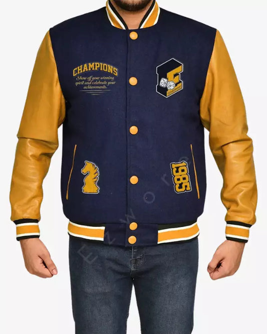 Ezwore Printed Letterman Varsity Jacket 800