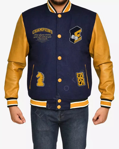 Ezwore Printed Letterman Varsity Jacket