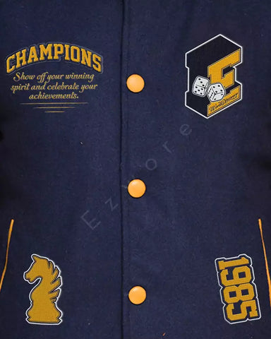 Ezwore Printed Letterman Varsity Jacket