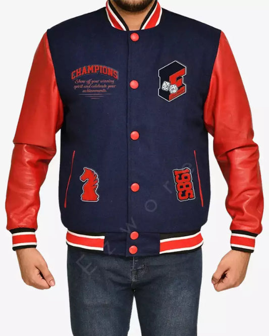 Ezwore Printed Varsity Letterman Jacket 800