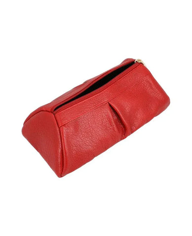 Faux Leather SFO Red Travel Pouch For Women