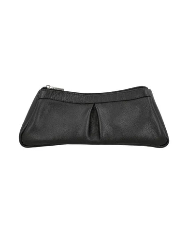 Faux Leather SFO Black Travel Pouch For Women