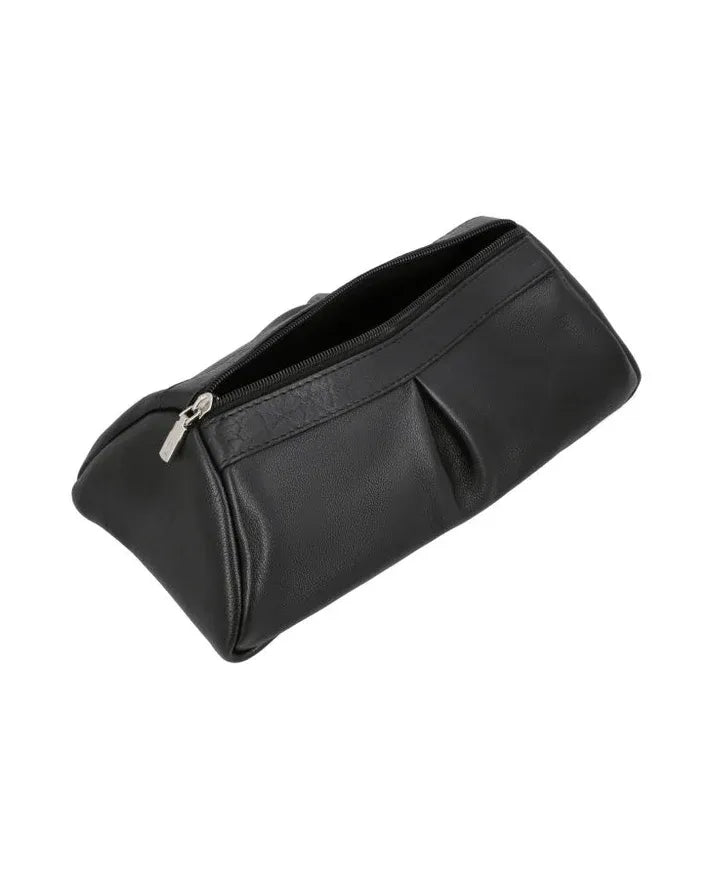 Faux Leather SFO Black Travel Pouch For Women
